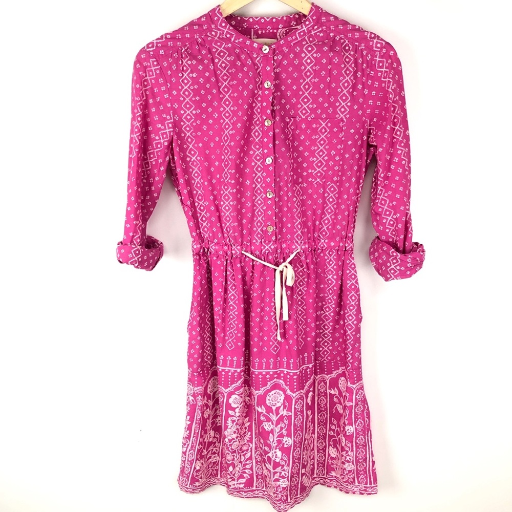 Anthropologie Meadow Rue Pink Anila Boho Dress